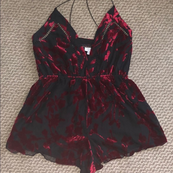 Tobi Other - Red/Black Tobi Lace romper Tobi Other - Red/Black Tobi Lace romper